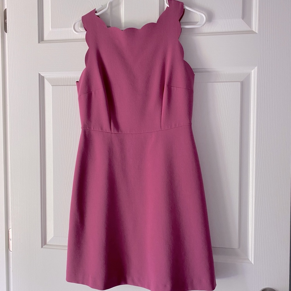 LOFT Scallop Pink Dress